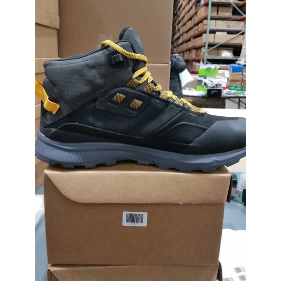 The North Face Men Cragstone Leather Mid WP Boots 8 Black/Grey